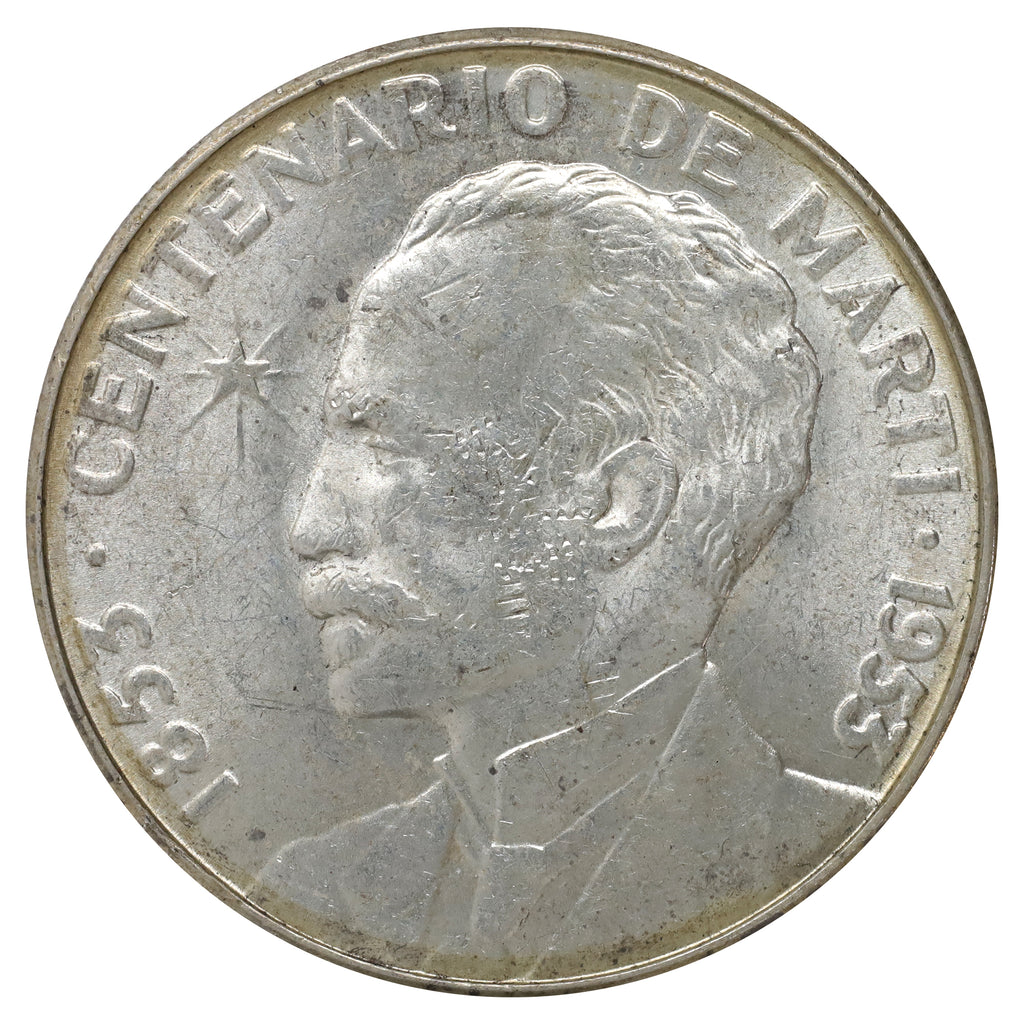 Cuba 1953 Peso Brilliant Uncirculated (MS63) (L)