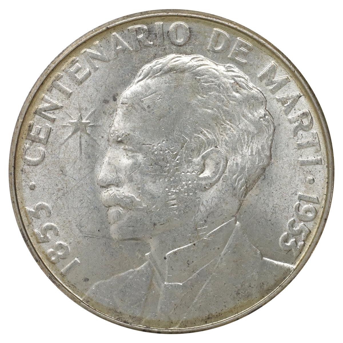 Cuba 1953 Peso Brilliant Uncirculated (MS63) (L)