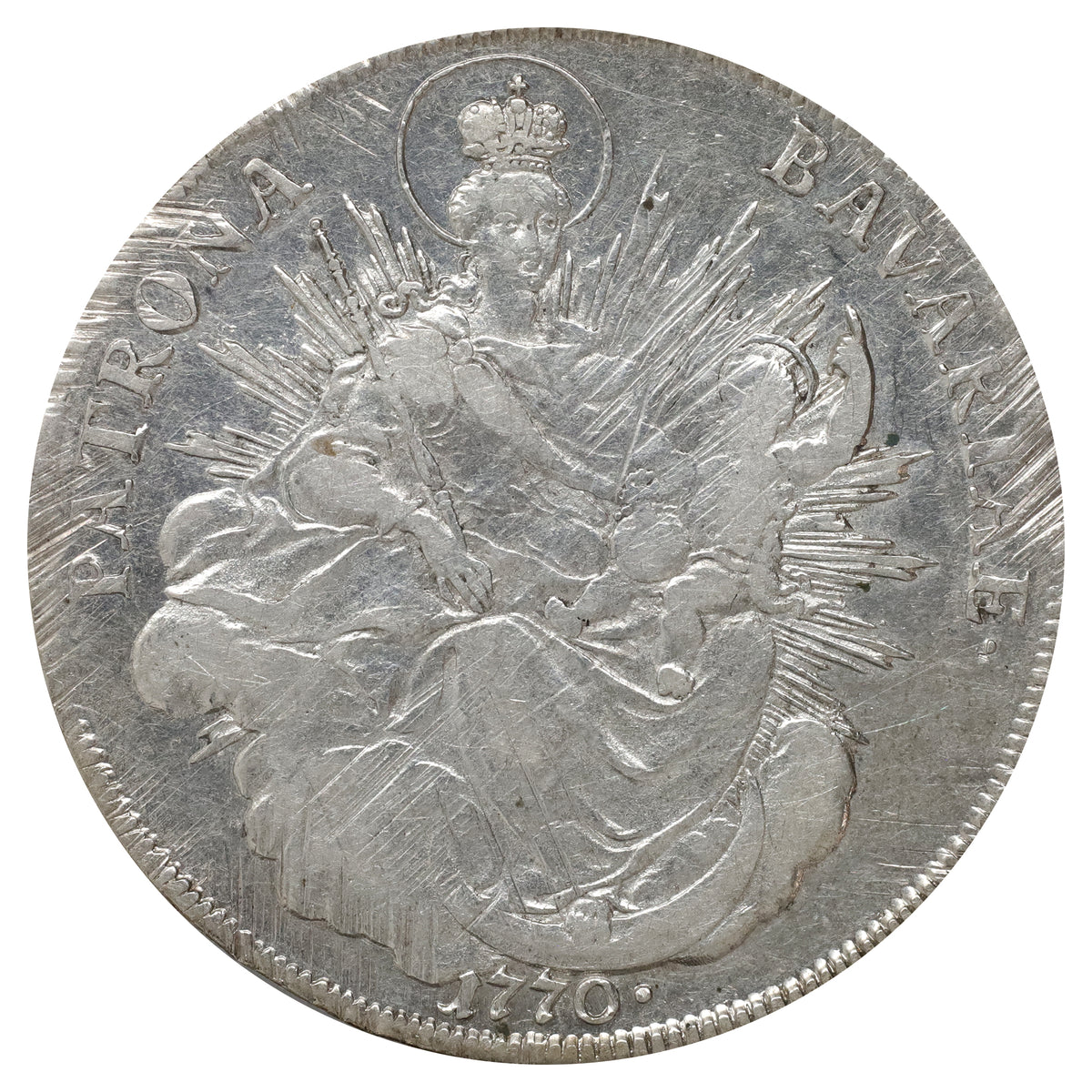 German States 1770 Bavaria Thaler Extra Fine (EF40) (L)