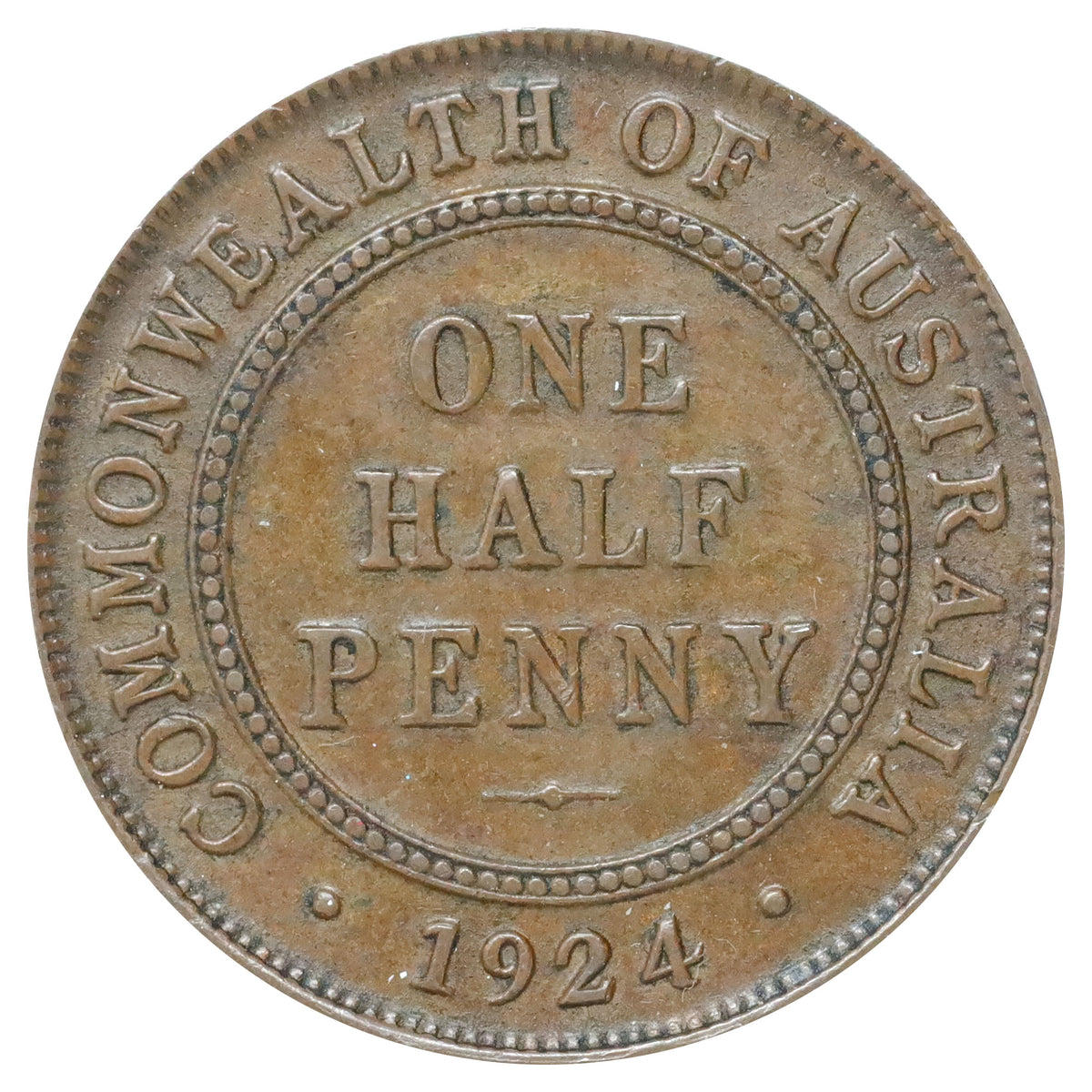 Australia 1924 1/2 Penny EF-AU (EF45) $