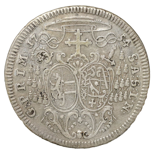 Austrian States 1754 Salzburg Sigmund III 20 Kreuzer VF-EF (VF30) $