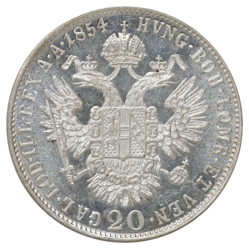 Austria 1854A Franz Joseph I 20 Kreuzer Brilliant Uncirculated (MS63) $
