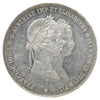 Austria 1854A Wedding of Franz Joseph & Elizabeth Gulden Almost Uncirculated (AU50) $