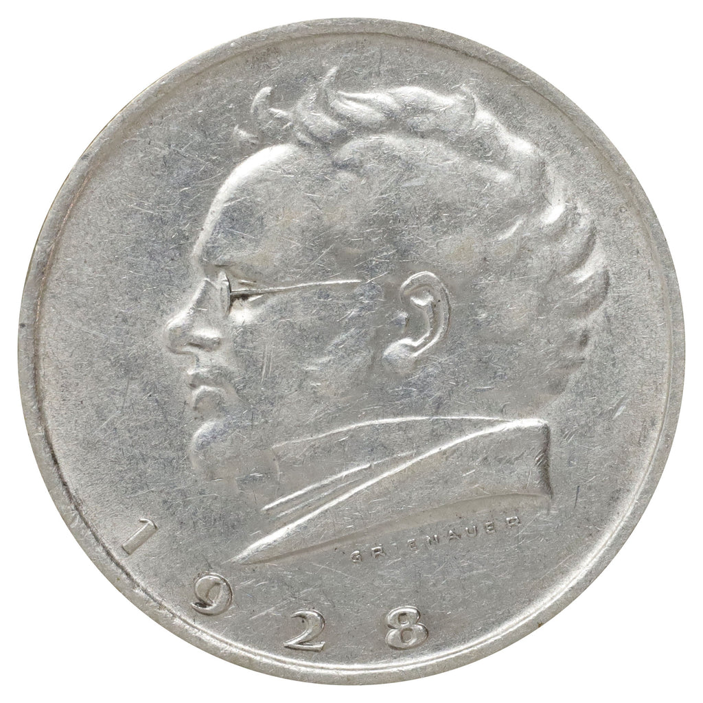 Austria 1928 2 Schillings Almost Uncirculated (AU50) $
