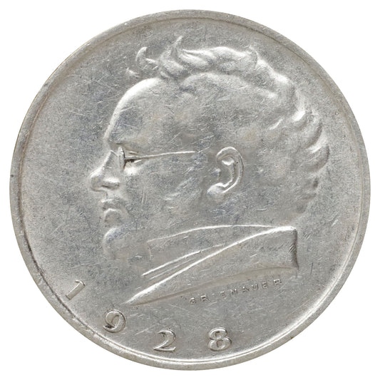 Austria 1928 2 Schillings Almost Uncirculated (AU50) $