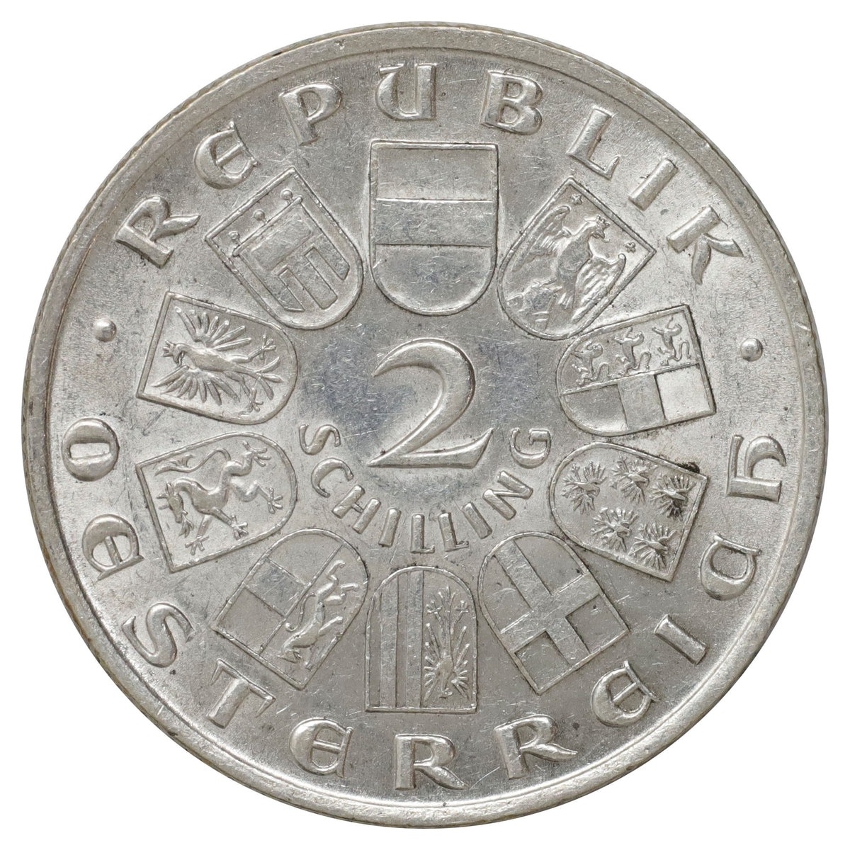 Austria 1928 2 Schillings Almost Uncirculated (AU50) $