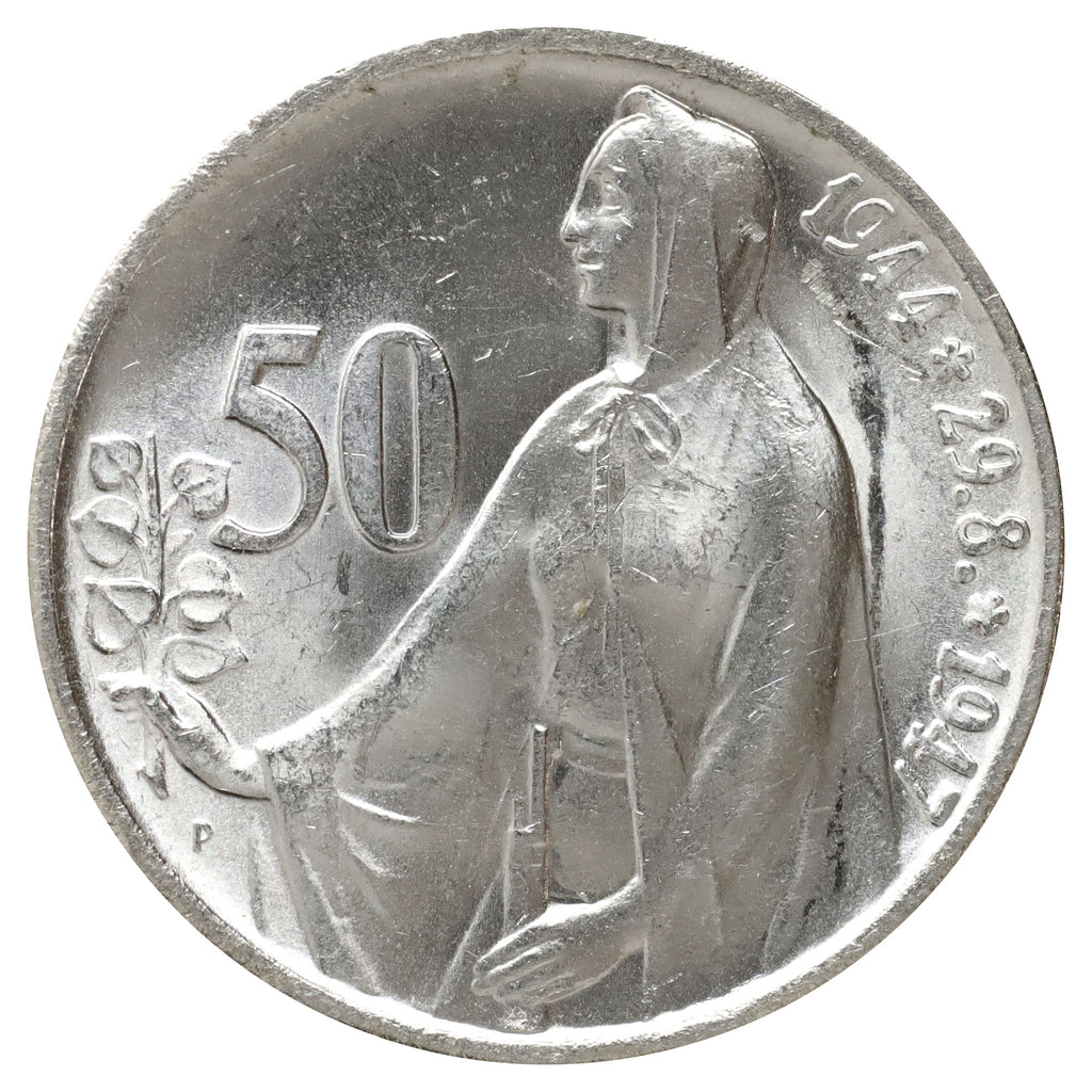 Czechoslovakia 1947 50 Korun Choice Brilliant Uncirculated (MS64) $