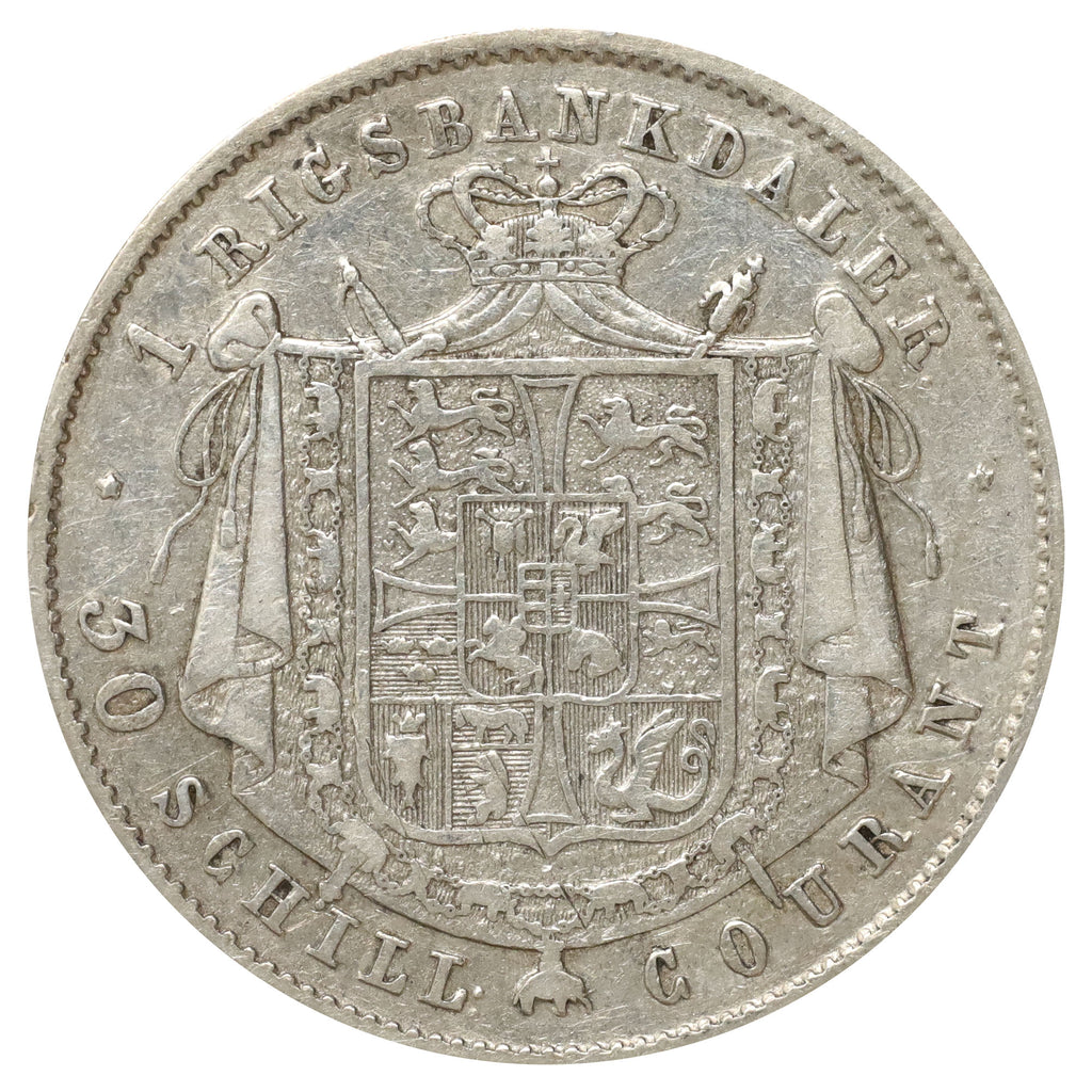 Denmark 1848FKVS Christian VIII Rigsbankdaler/30 Schillings VF-EF (VF30) $