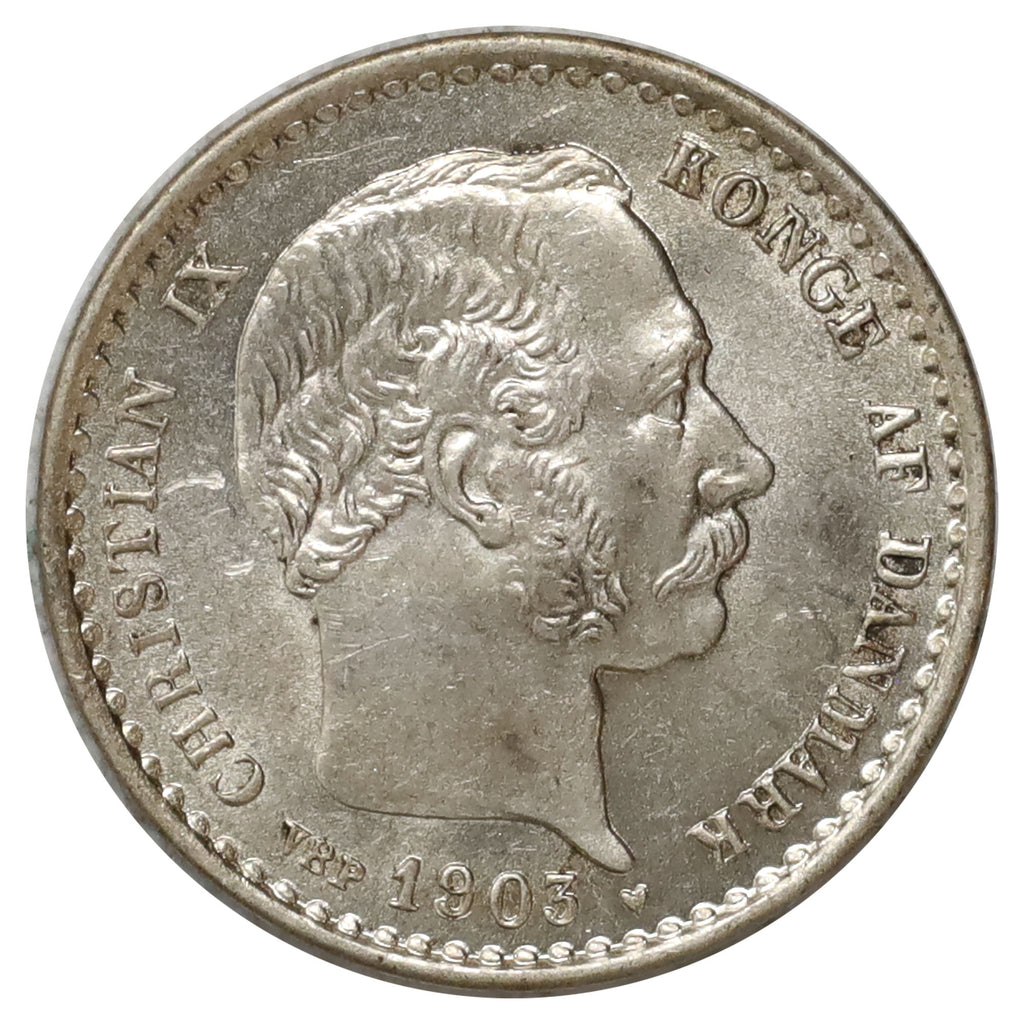 Denmark 1903VBP 10 Ore Brilliant Uncirculated (MS63) $