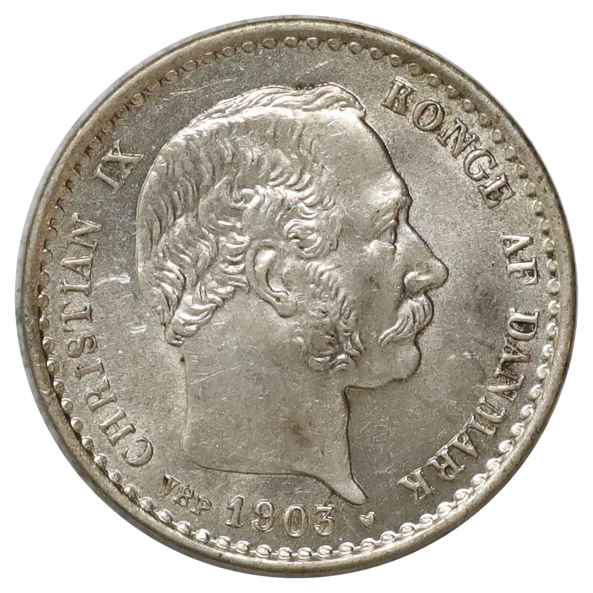 Denmark 1903VBP 10 Ore Brilliant Uncirculated (MS63) $