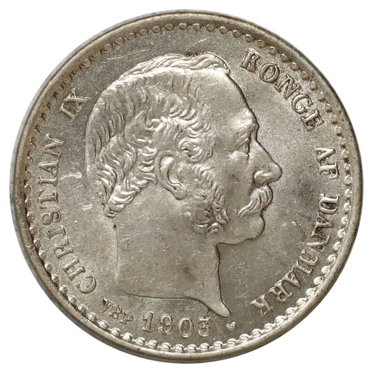 Denmark 1903VBP 10 Ore Brilliant Uncirculated (MS63) $