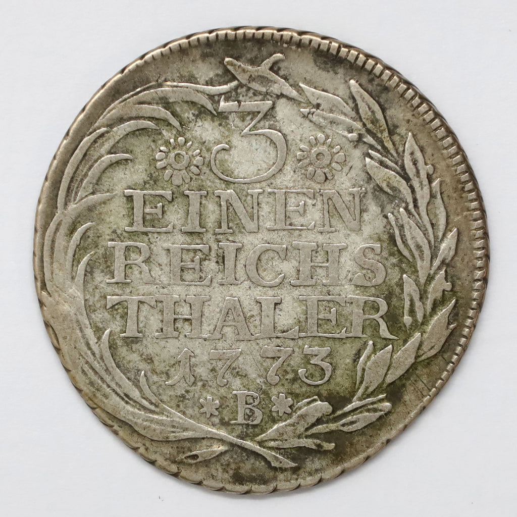 German States 1773B Prussia Friedrich II 1/3 Thaler VF-EF (VF30) $