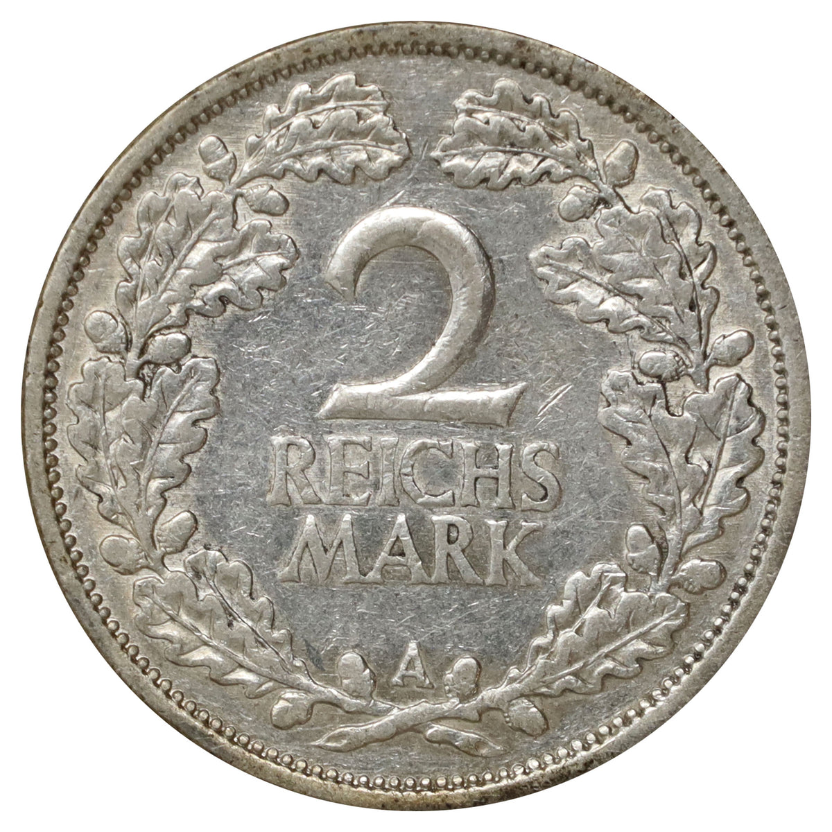 German Weimar Republic 1927A 2 Marks Extra Fine (EF40) $