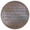 Great Britain 1795 Middlesex Baker's Half Penny Token Brilliant Uncirculated (MS63) L B