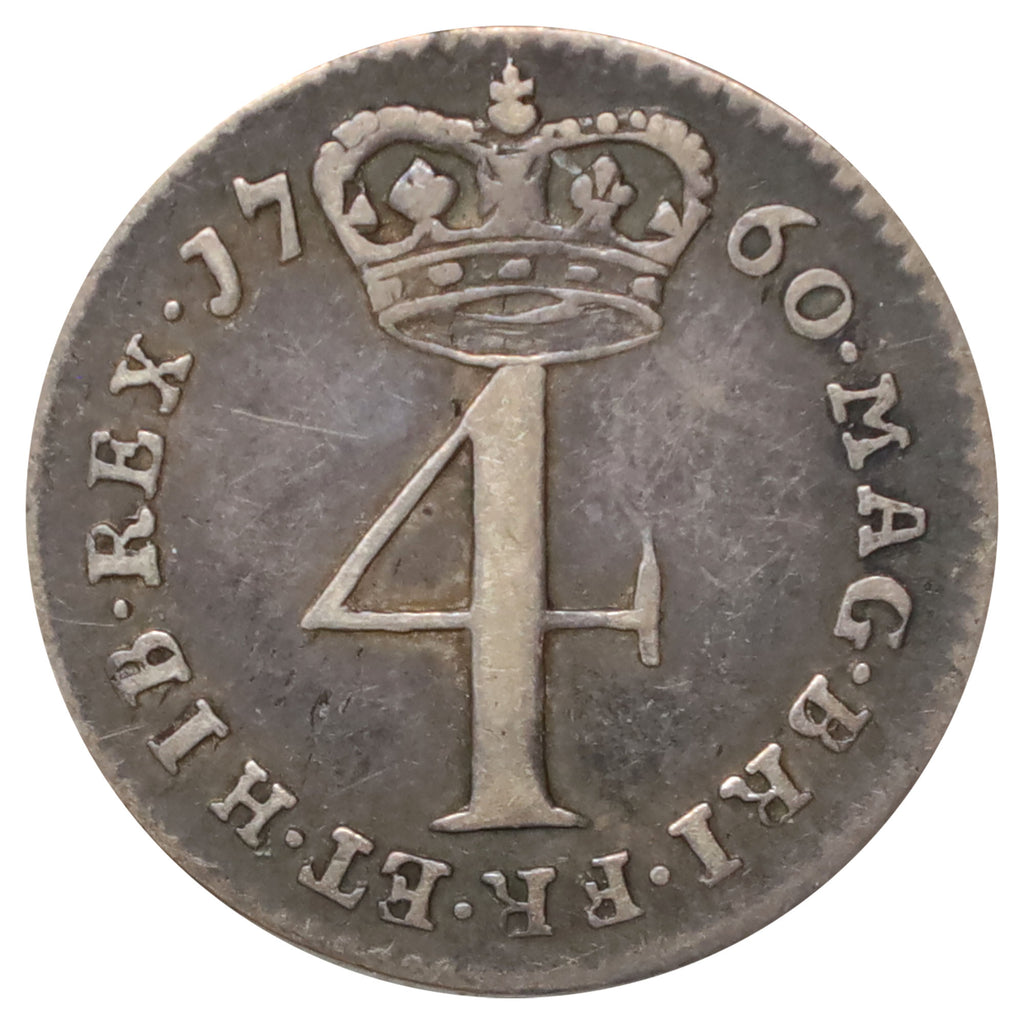 Great Britain 1760 George II 4 Pence Extra Fine (EF40) $