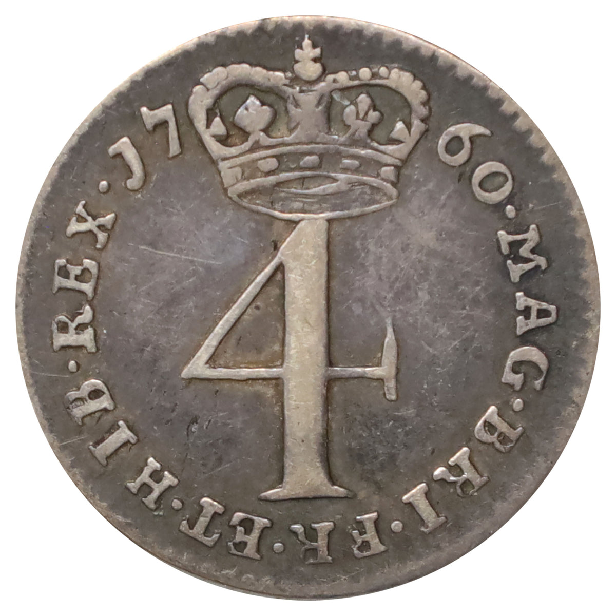 Great Britain 1760 George II 4 Pence Extra Fine (EF40) $