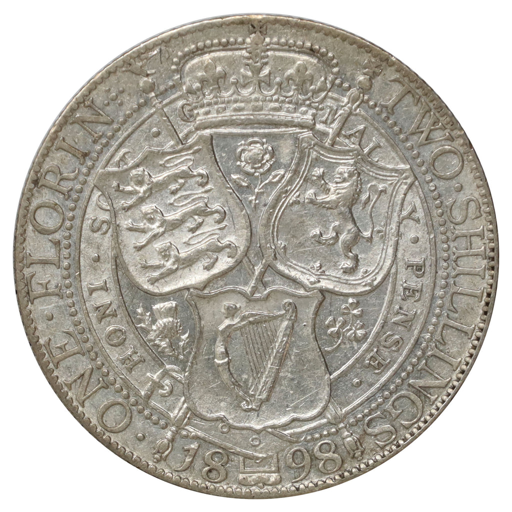 Great Britain 1898 Florin EF-AU (EF45) $