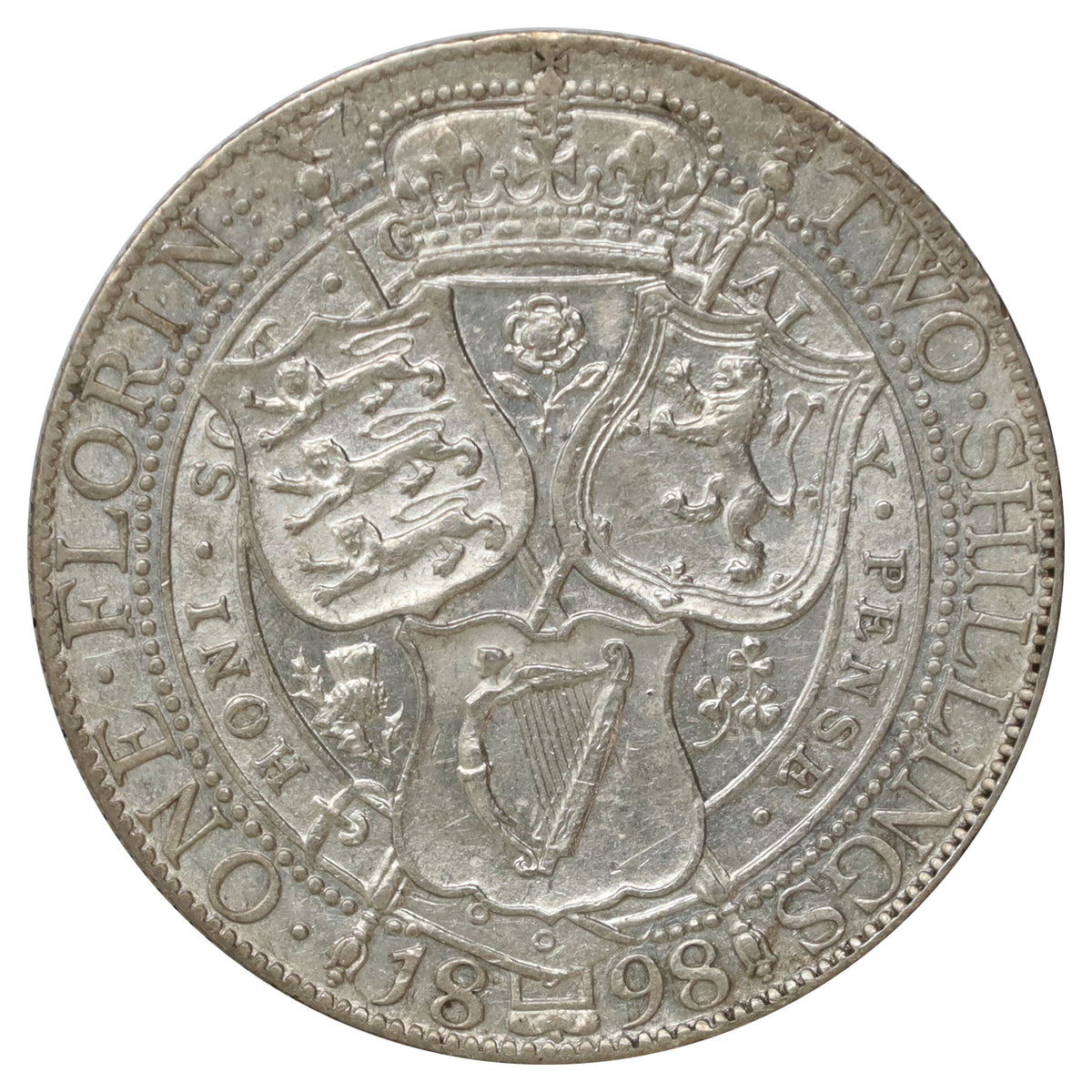 Great Britain 1898 Florin EF-AU (EF45) $
