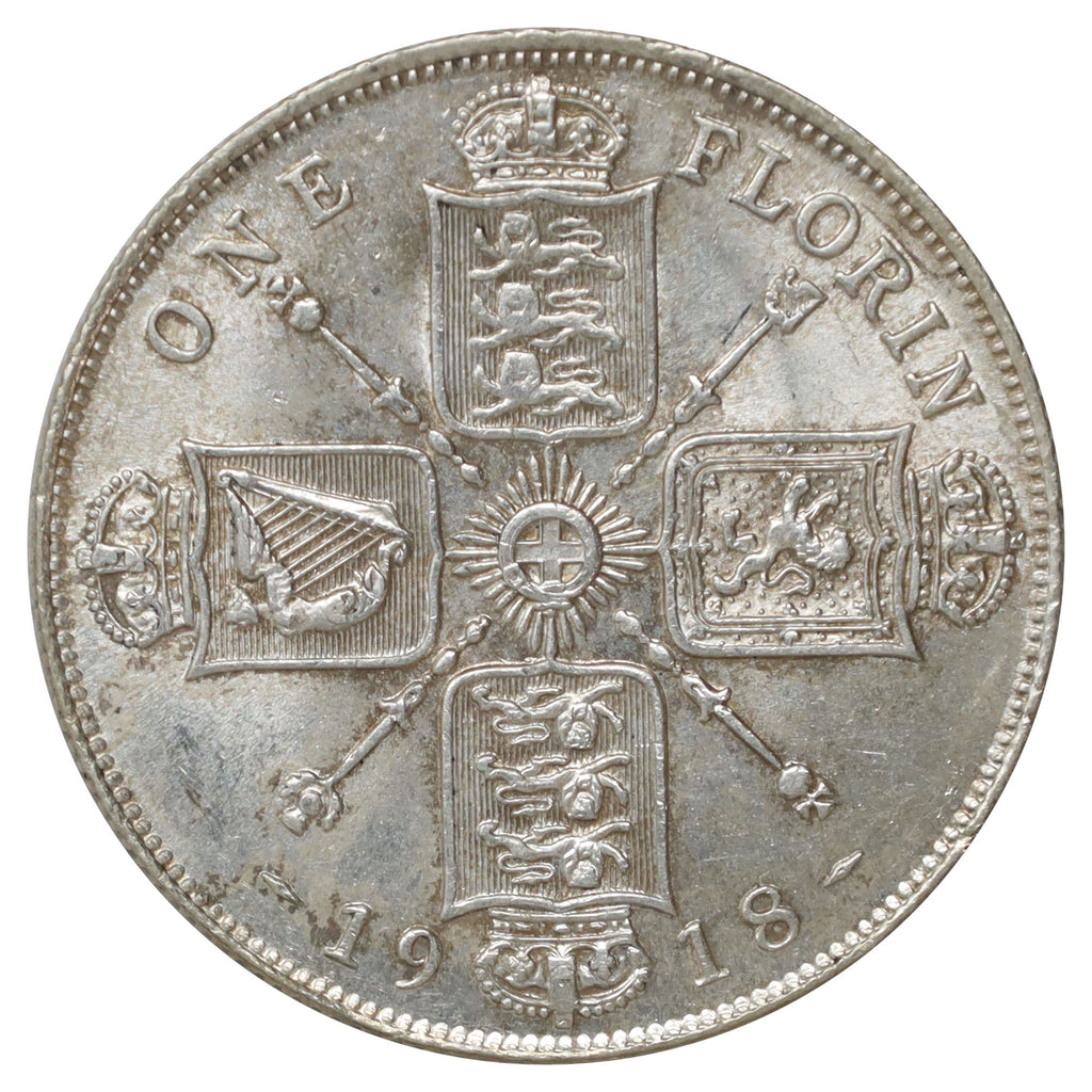 Great Britain 1918 Florin UNC+ (MS62) $