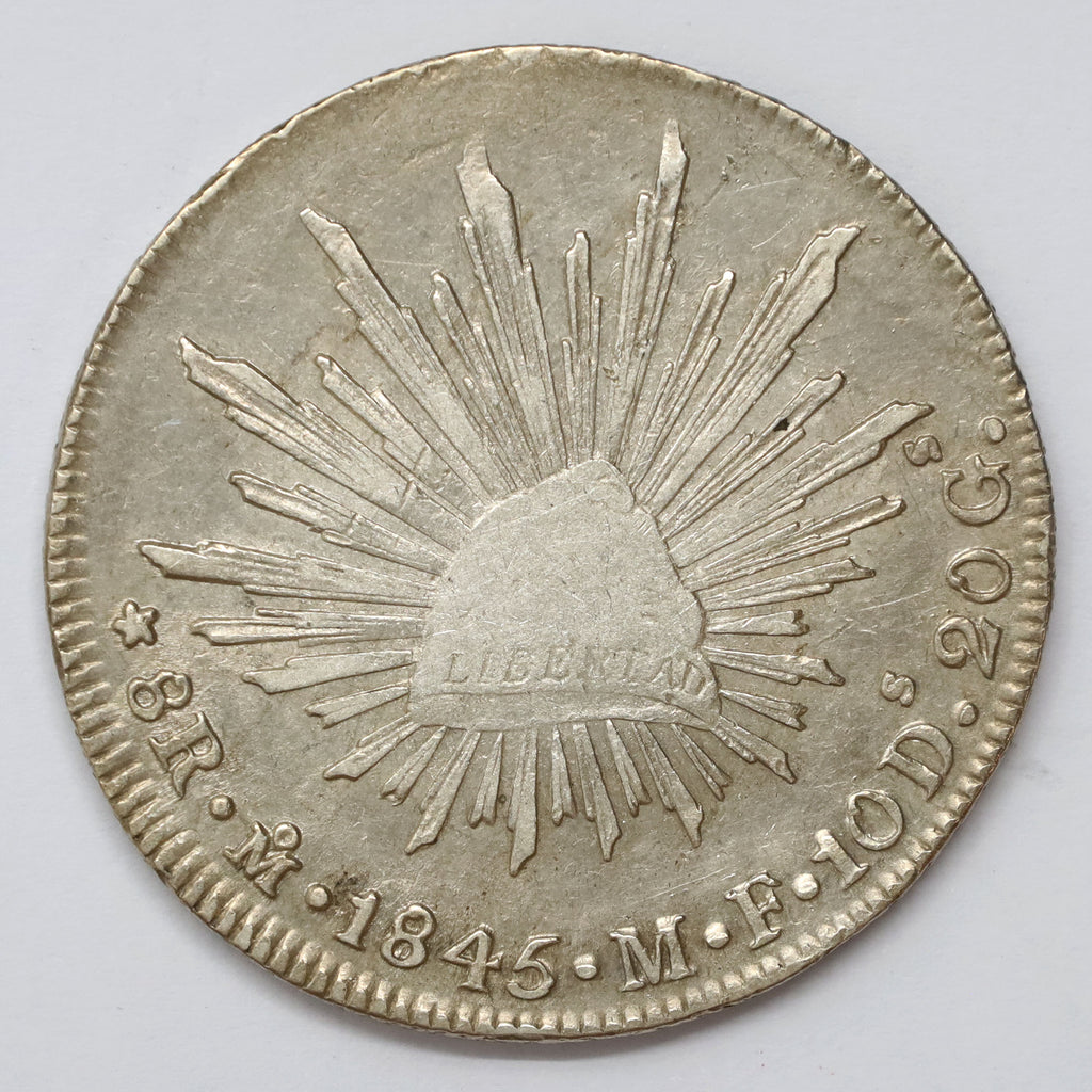 Mexico 1845MO 8 Reales Extra Fine (EF40) (L)