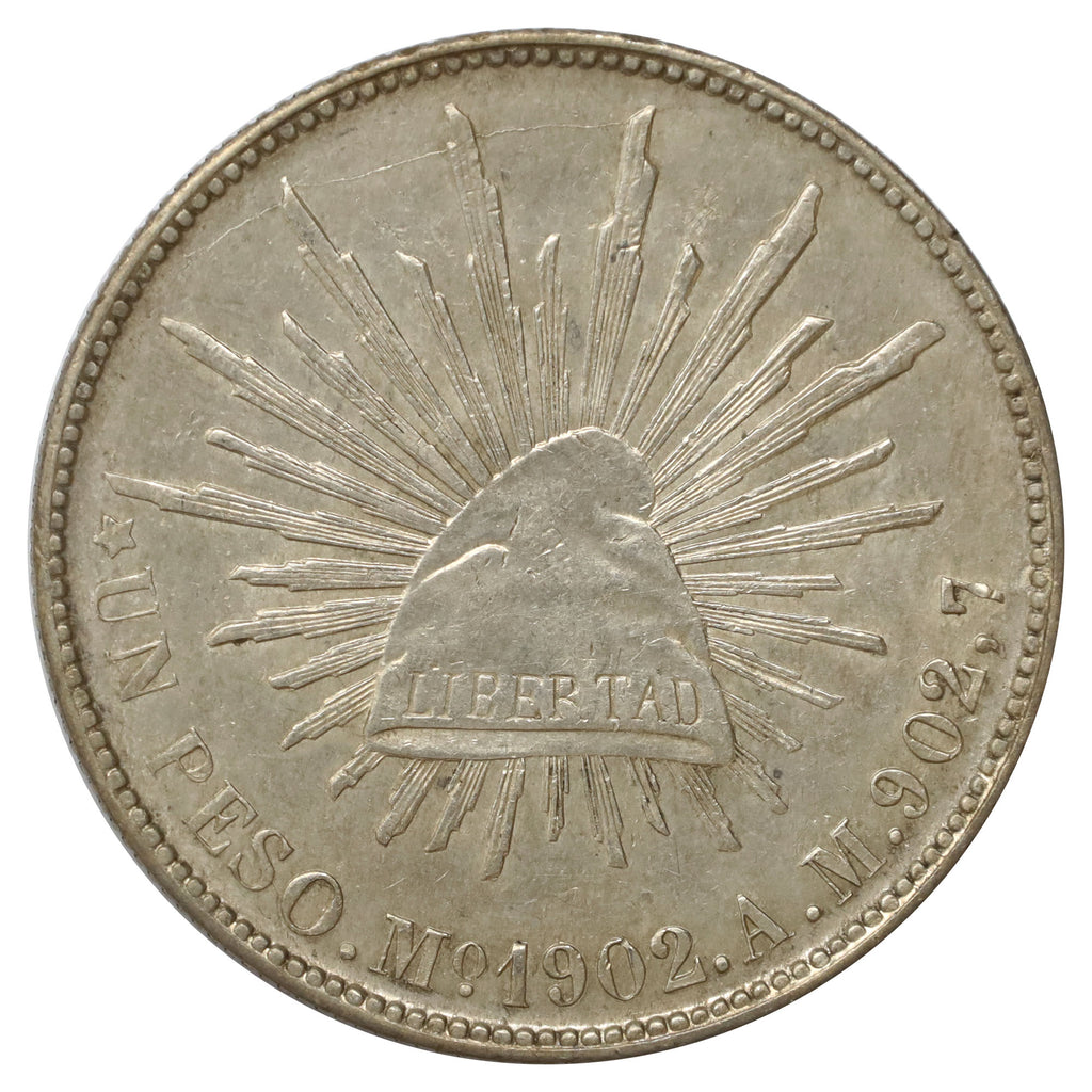Mexico 1902MO Peso AU-UNC (AU55) (L)