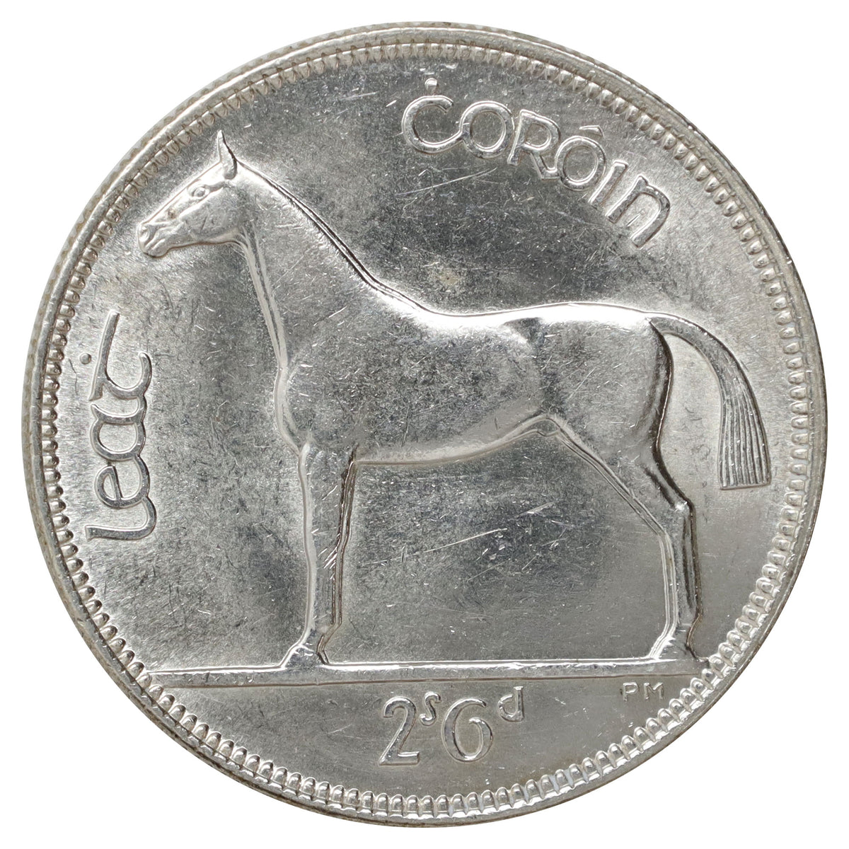 Ireland 1928 1/2 Crown Brilliant Uncirculated (MS63) $