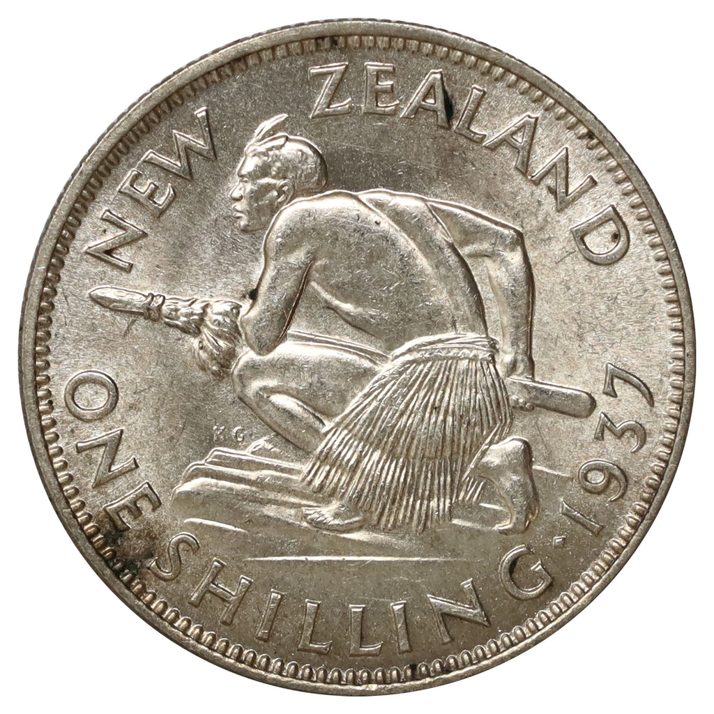 New Zealand 1937 Shilling UNC+ (MS62) $