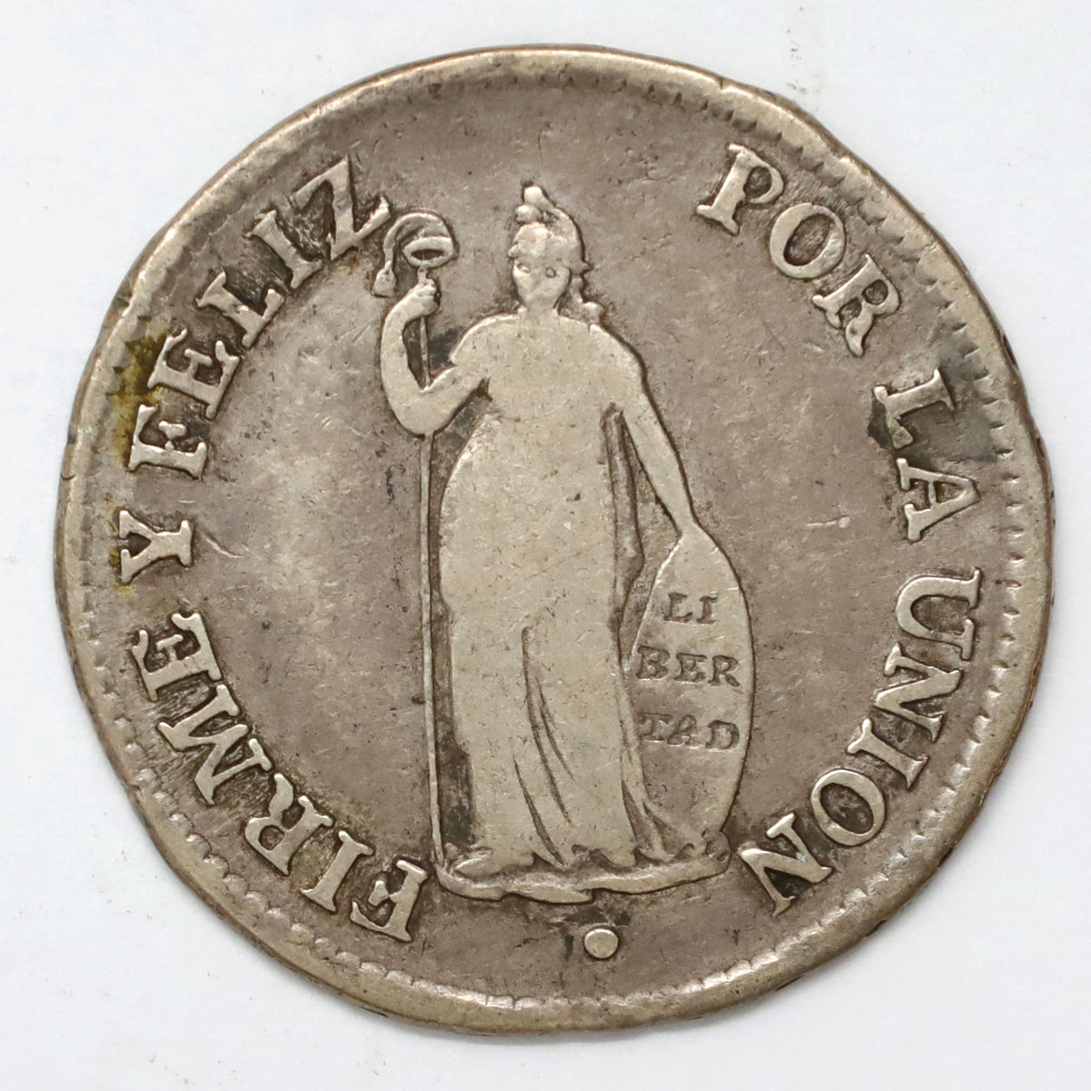 Peru 1828JM Lima 2 Reales Very Fine (VF20) $