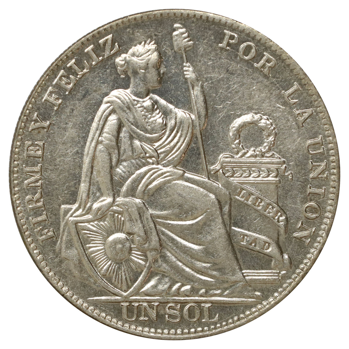 Peru 1934 Un Sol UNC+ (MS62) $