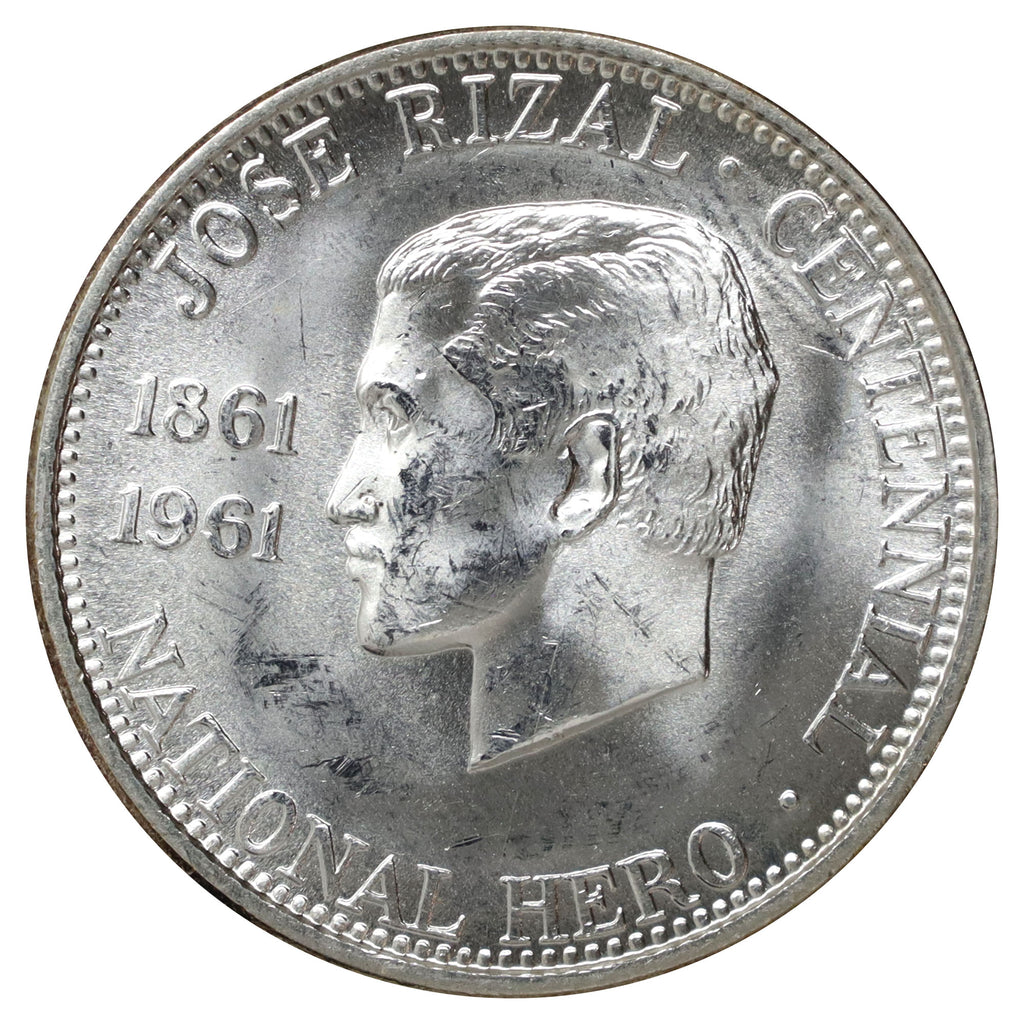 Philippines 1961 1/2 Peso Choice Brilliant Uncirculated (MS64) $