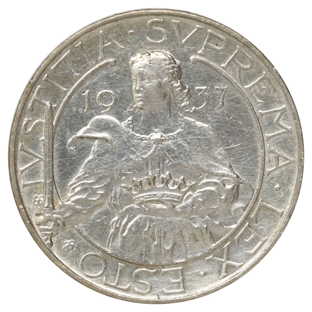 San Marino 1937R 10 Lire EF-AU (EF45) $