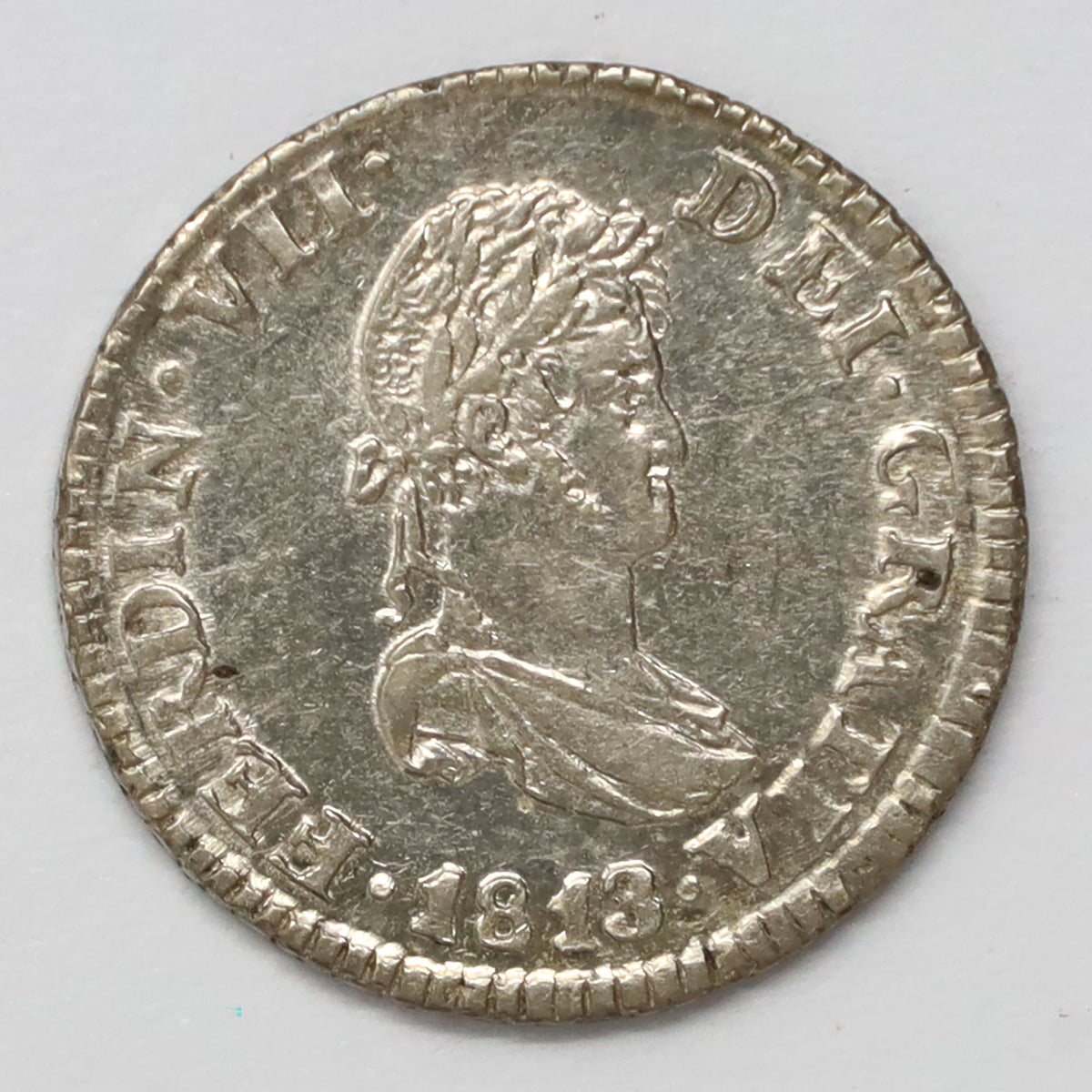 Spain 1813CSF 1/2 Real AU-UNC (AU55) $