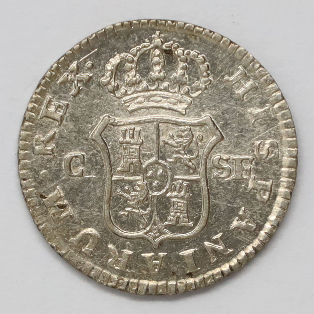 Spain 1813CSF 1/2 Real AU-UNC (AU55) $
