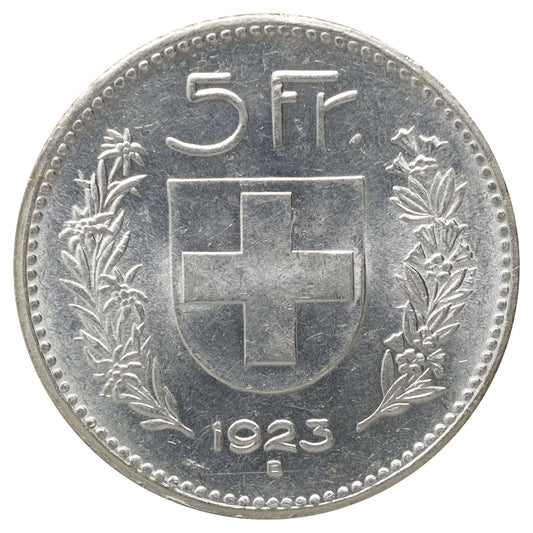 Switzerland 1923B 5 Francs Uncirculated (MS60) $