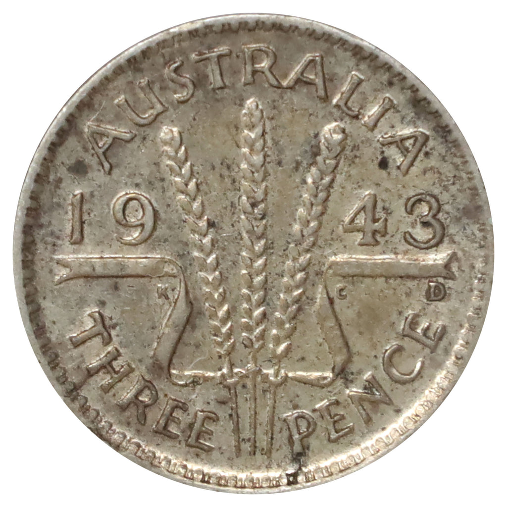 Australia 1943D 3 Pence Very Fine (VF20)