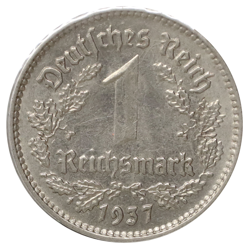 German Third Reich 1937A Mark Almost Uncirculated (AU50)
