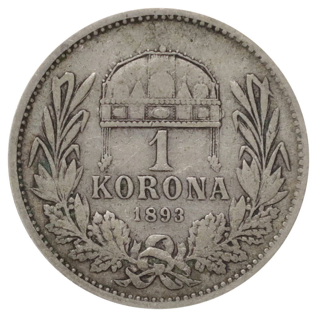 Hungary 1893 Korona Fine (F12)
