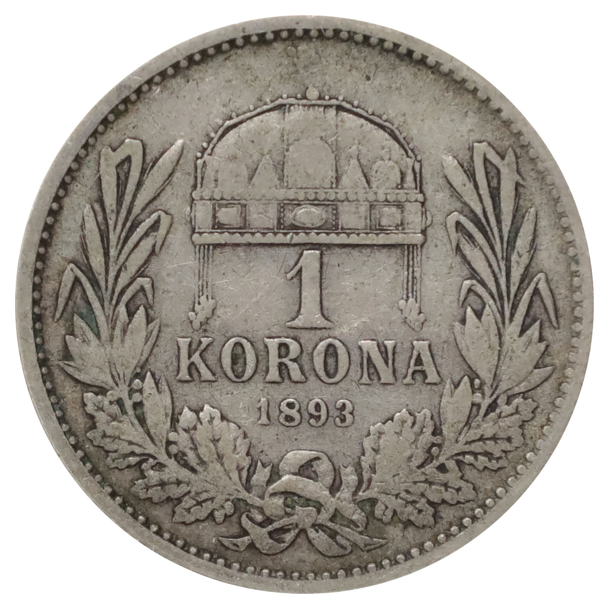 Hungary 1893 Korona Fine (F12)