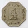 India 1919 4 Annas Very Good (VG8)
