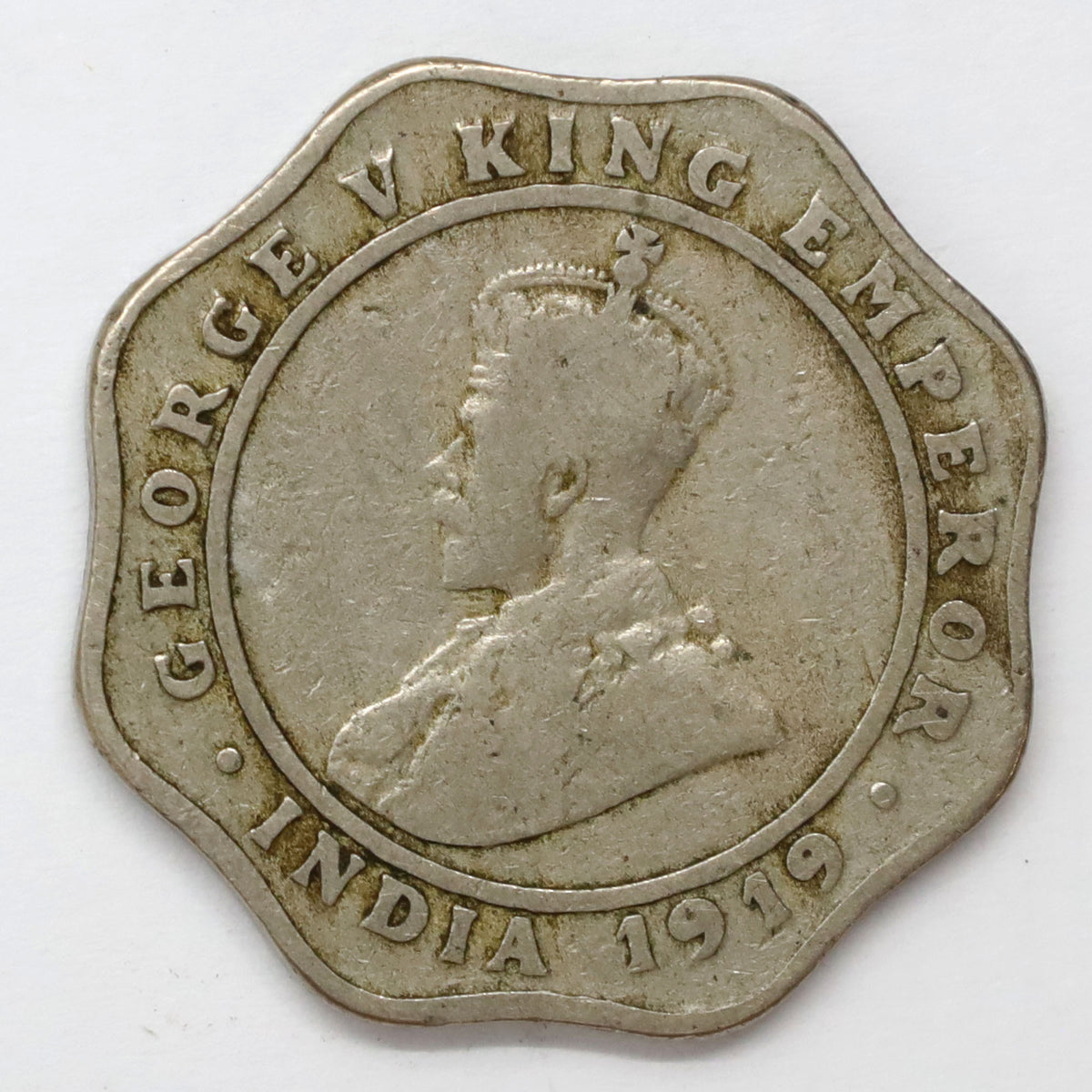 India 1919 4 Annas Very Good (VG8)