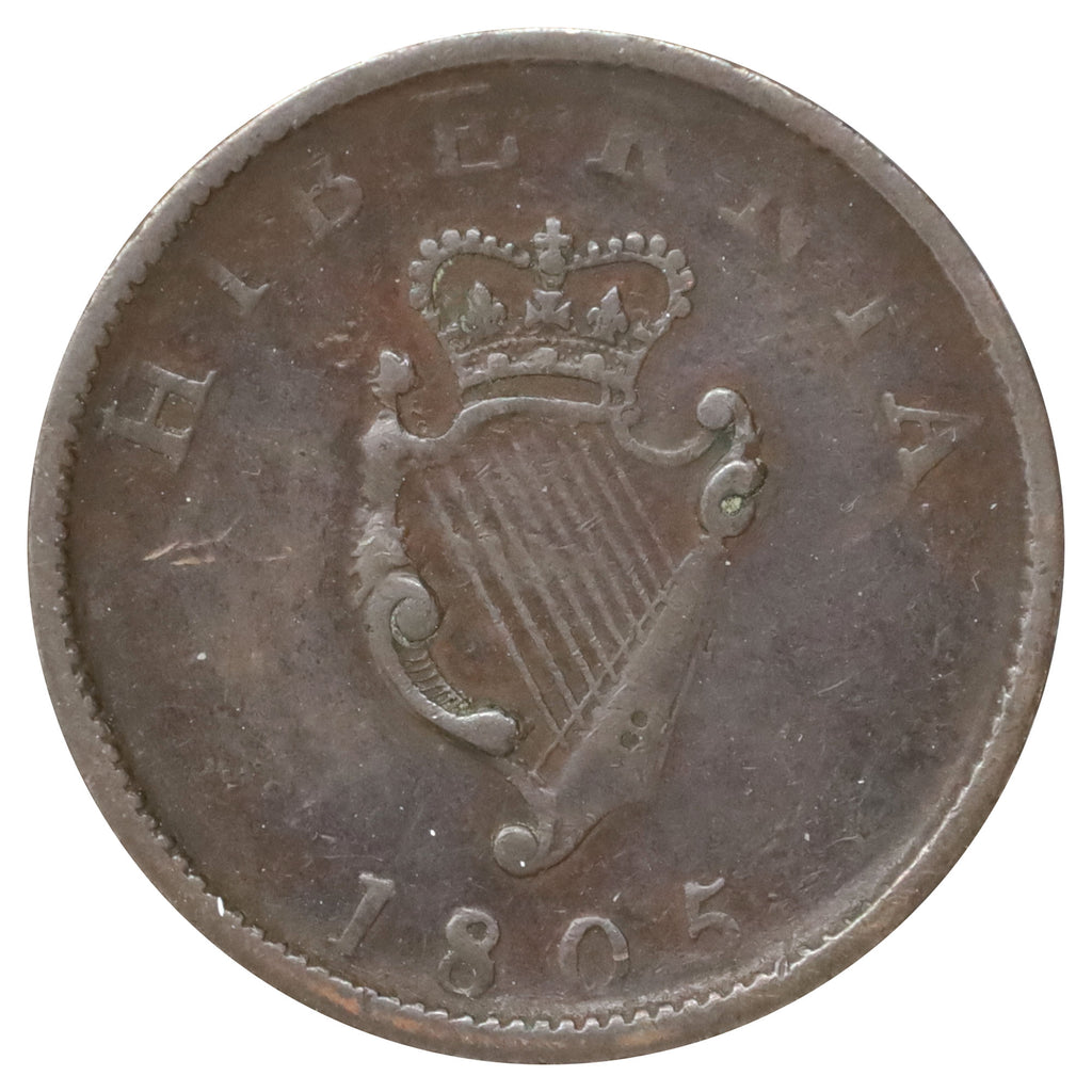 Ireland 1805 1/2 Penny Very Fine (VF20)