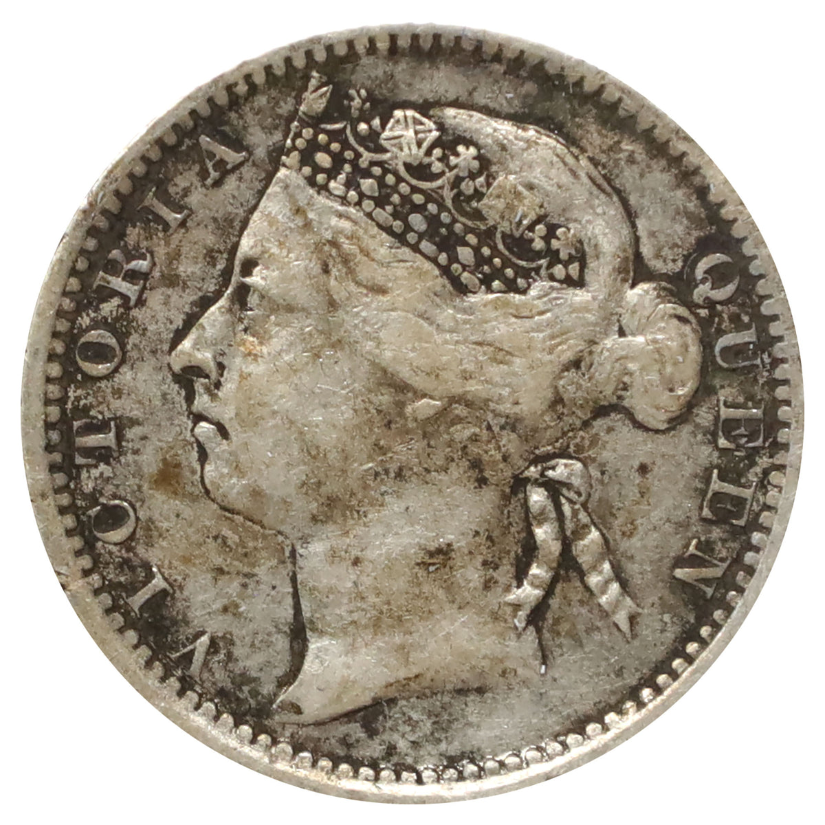 Straits Settlements 1901 10 Cents Very Fine (VF20)