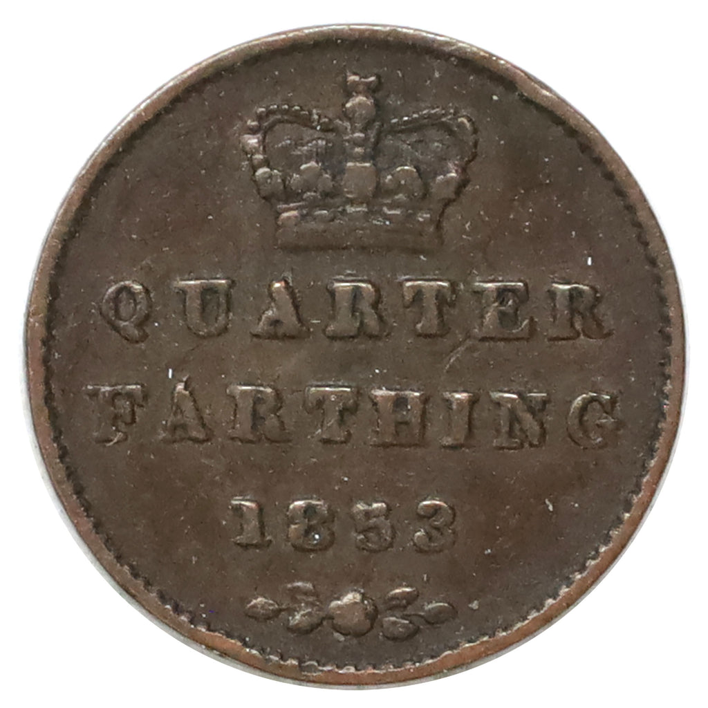 Ceylon 1853 1/4 Farthing Fine (F12)