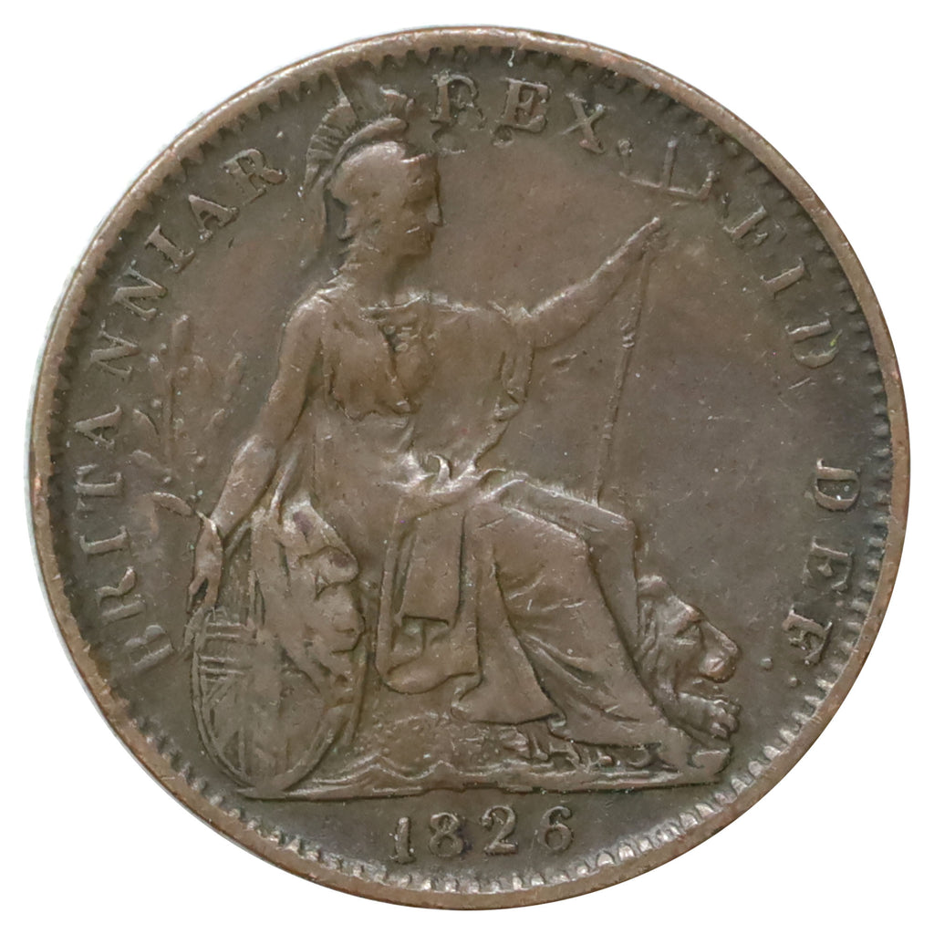 Great Britain 1826 George IV Farthing F-VF (F15)