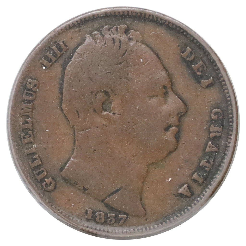 Great Britain 1837 William IV Farthing Very Good (VG8)