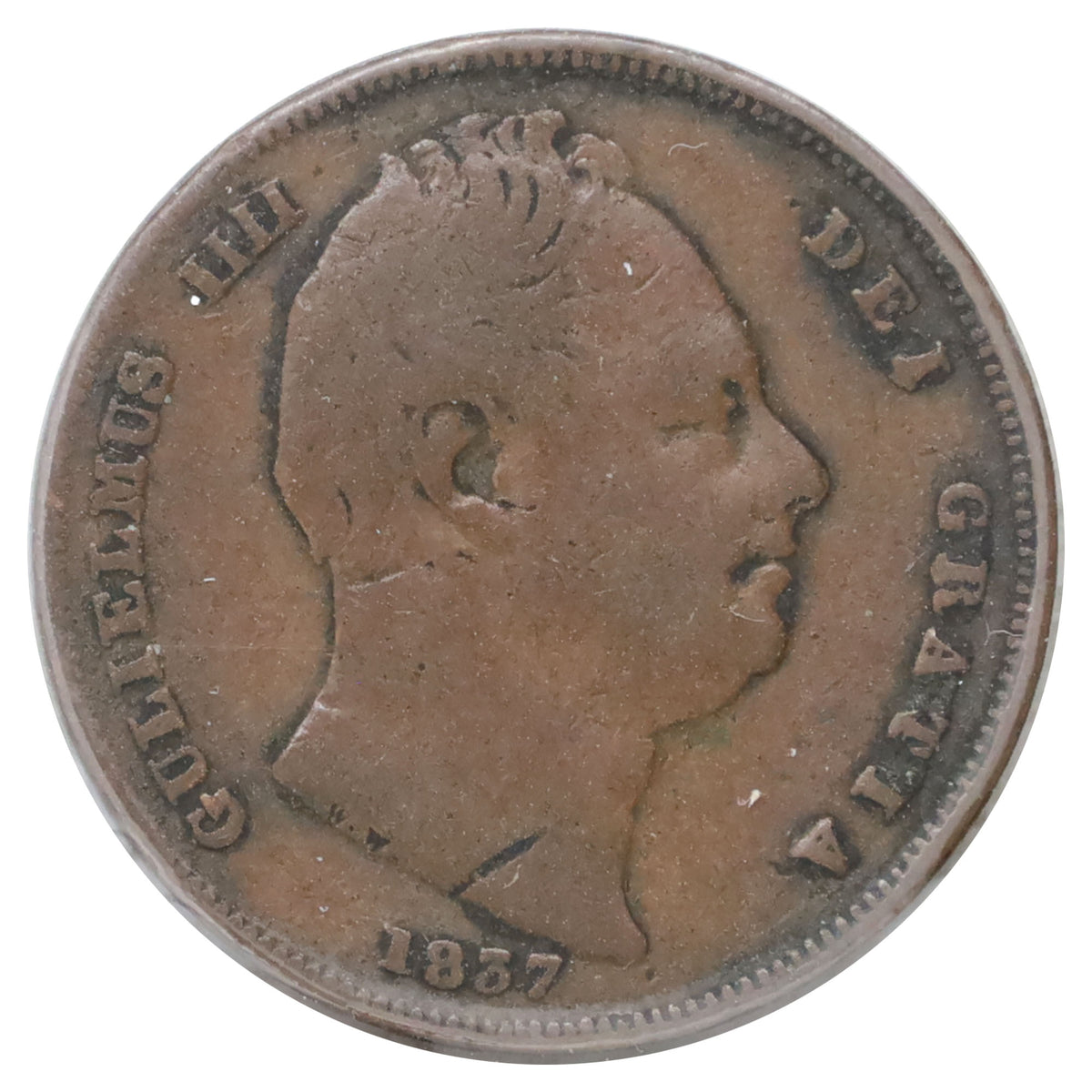 Great Britain 1837 William IV Farthing Very Good (VG8)