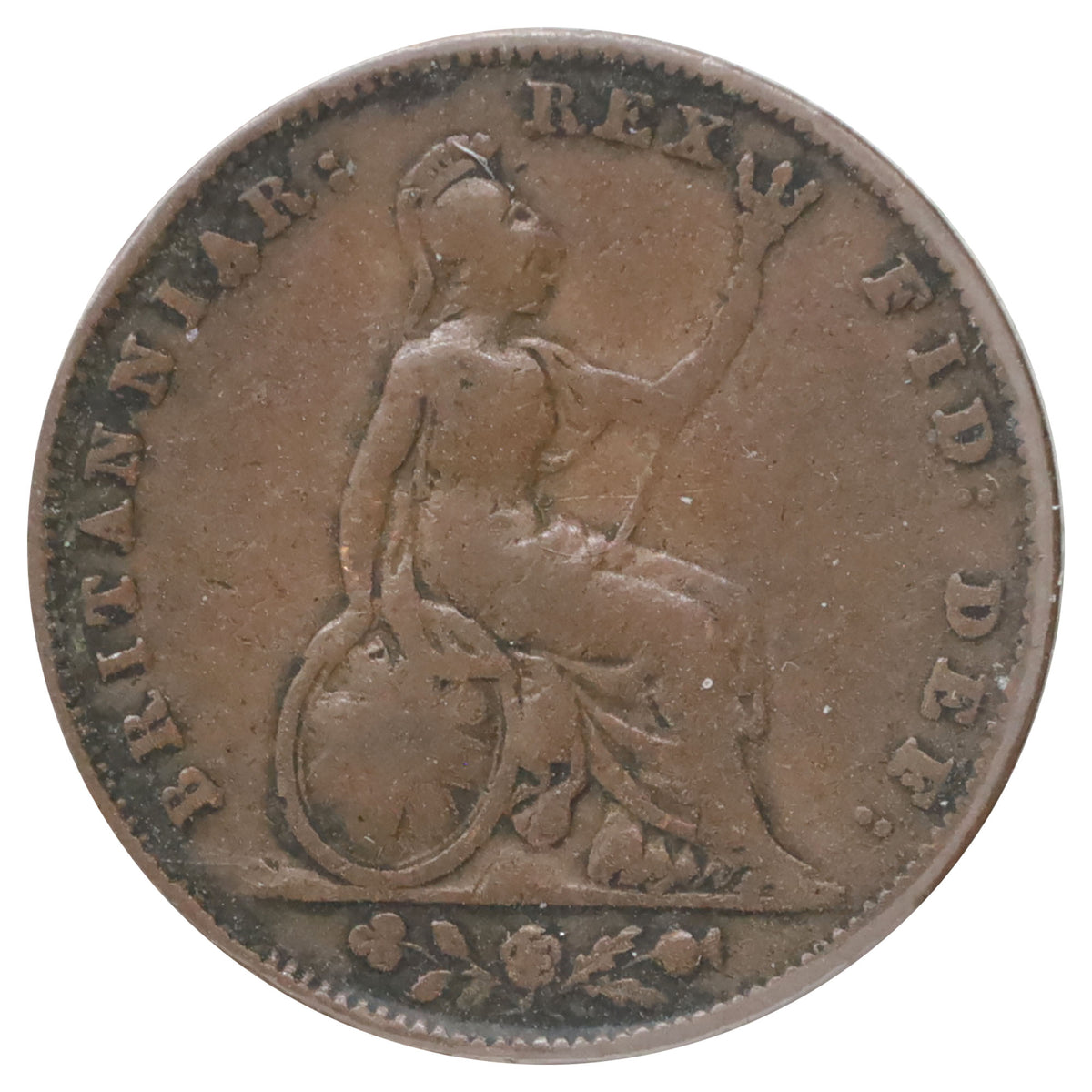 Great Britain 1837 William IV Farthing Very Good (VG8)