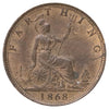 Great Britain 1868 Farthing AU-UNC (AU55)