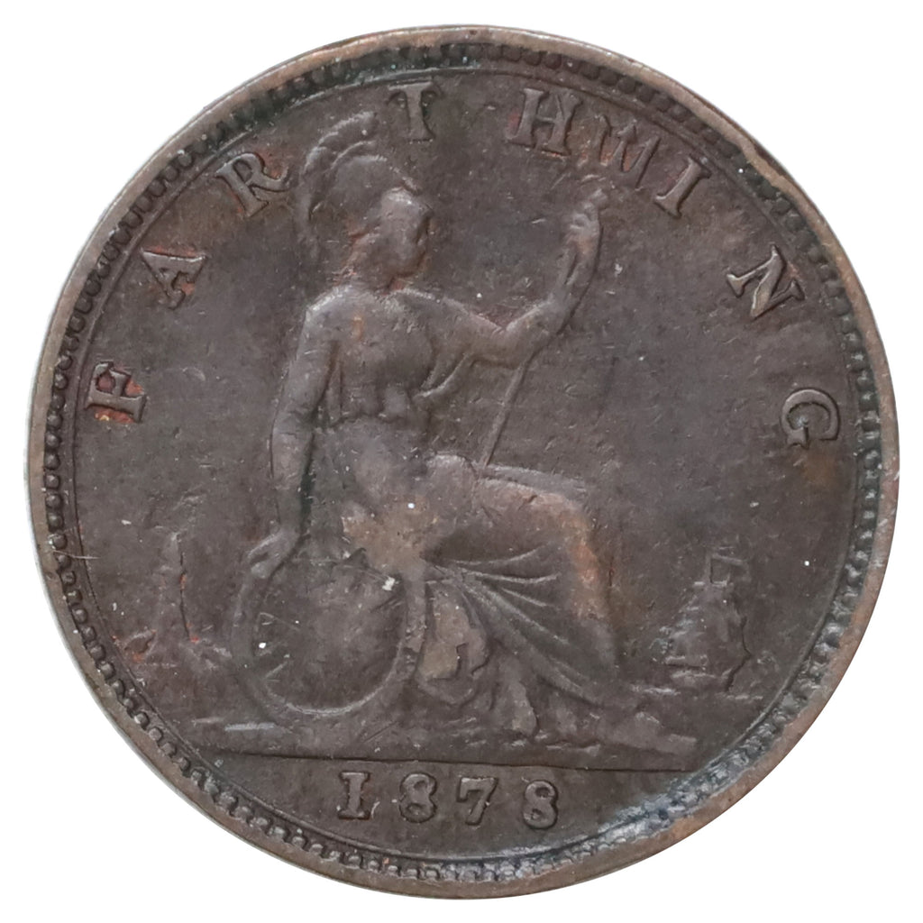 Great Britain 1878 Farthing VF-EF (VF30)