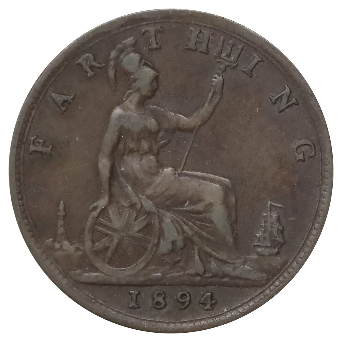 Great Britain 1894 Farthing F-VF (F15)